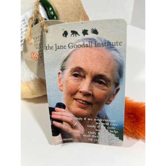 NWT Jane Goodall Institute Anza the Fennec Fox plush stuffed animal 17 in tall - Picture 6 of 10